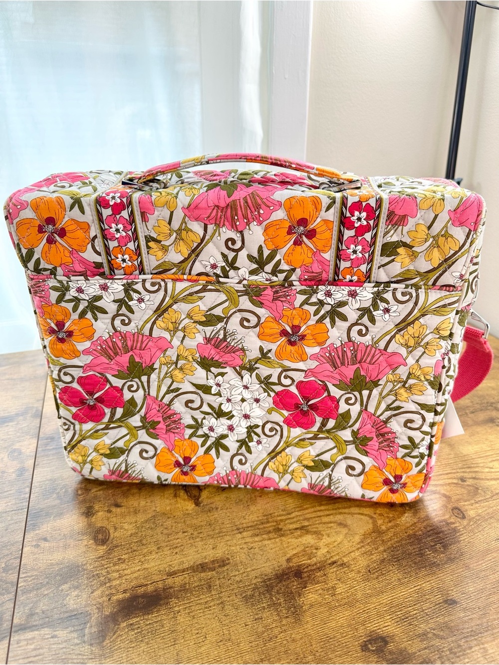 Vera Bradley Tea Garden Attaché Case, Retro Florals, Retired 2011, Computer Bag - Picture 4 of 16